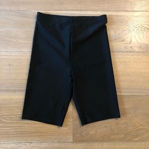 F21 black biker shorts